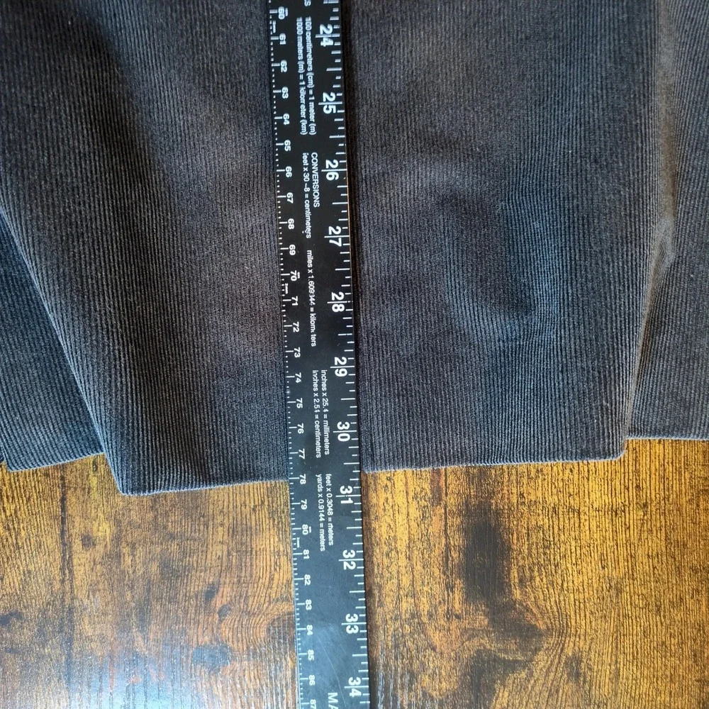 John Varvatos Mens Charcoal Grey Corduroy 3 Button Blazer Leather Trim Size‎ 40R